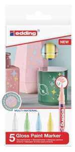 Edding Glanzlackmarker 751 1-2 mm 5er-Set pastell