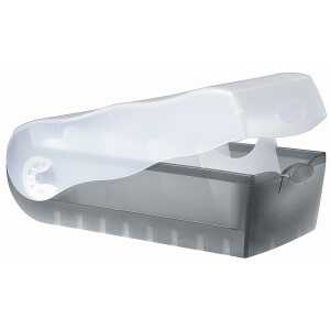 HAN Karteibox CROCO - A7 quer, für 900 Karten, grau-transluzent