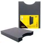Idena Heftbox A4, hoch transl.schwarz,Füllh.4cm