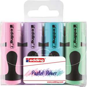 Edding Textmarker Mini 7 1-3 mm 4er-Set pastellfarben
