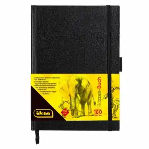 Skizzenbuch FSC-Mix A5 80 Blatt 110g/m² mit Gummiband und Stifthalter