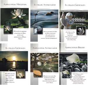 Glückwunschkarten 100er Trauer 6fach sortiert 4033683866102