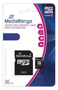 Micro SDHC Speicherkarte 16GB Klasse 10 mit SD-Karten Adapter