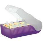 HAN Karteibox CROCO - A8 quer, für 500 Karten, lila-transluzent
