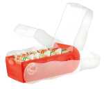 HAN Karteibox CROCO - A8 quer, für 500 Karten, rot-transluzent