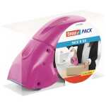 tesa Packbandabroller Packn Go - pink, Rollen bis 50 mm x...