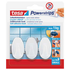 Power Haken Mini Oval weiß TESA 57533-00016-01
