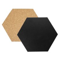 Securit Kreide- und Korktafel Hexagon Kreidestift +...