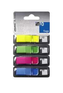 Info Flags 4 Farben 4x12,5x43 mm,Je 36 Blatt