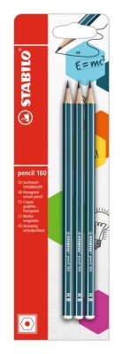 STABILO pencil 160 HB petrol 3er Blister