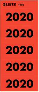 LEITZ Inhaltsschildchen 2020 100ST rot 14200025