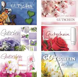 Glückwunschkarten 100er Gutschein 6fach sortiert 4033683465305