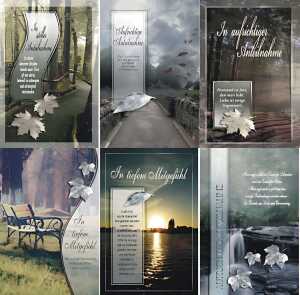 Glückwunschkarten 100er Trauer 6fach sortiert 4033683831902