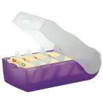 HAN Karteibox CROCO - A7 quer, für 900 Karten, lila-transluzent