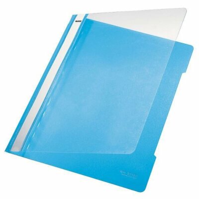 LEITZ 4191 Schnellhefter - A4 langes Beschriftungsfeld PVC hellblau