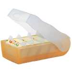 HAN Karteibox CROCO - A7 quer, für 900 Karten, orange-transl.