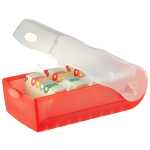 HAN Karteibox CROCO - A7 quer, für 900 Karten, rot-transluzent