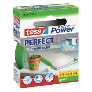 tesa Gewebeklebeband extra Power Perfect - 2,75 m x 19 mm, grün