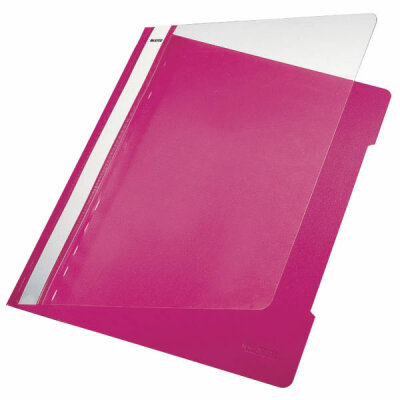 LEITZ 4191 Schnellhefter - A4 langes Beschriftungsfeld PVC pink