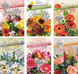 Glückwunschkarten 100er Geburtstag 6fach sortiert 4033683507753