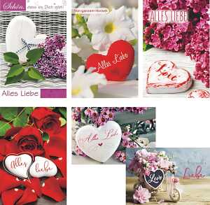 Glückwunschkarten 100er Allgemeine Wünsche - 6fach 4033683465107