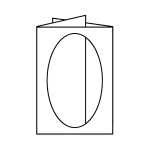 Coloretti PP Karten oval 5 Stück B6 weiß