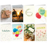 SKOR Gutscheinkarten 11.5 x 17,5 cm verschiedene Motive 1St