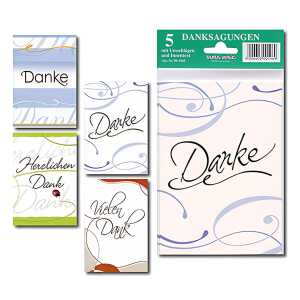 TAUN Danksagungen " Neutral - Goldschrift " im 5er Pack 1St