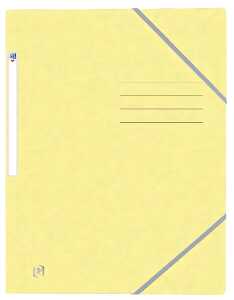 Eckspannmappe TOP FILE+, A4, aus 390 g/m² Karton, pastell gelb