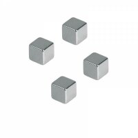 Würfelmagnete 10x10x10mm silber, superstark