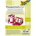 Passepartoutkarten+Kuvert rechteckig Dunkelrot 5St.
