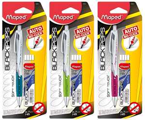 Druckbleistift 0,7mm 4Rad.+12 Minen,Black Peps