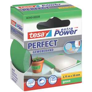 tesa Gewebeklebeband extra Power Perfect - 2,75 m x 38 mm, grün