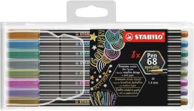 STABILO Pen 68 metallic 8er Kunststoffetui