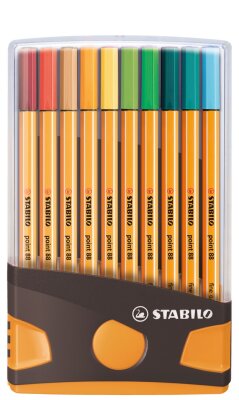 STABILO point 88 20er ColorParade anthrazit/orange