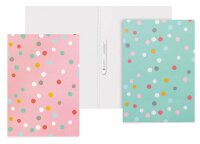 Schnellhefter Karton A4 Motiv "Dots", rosa...