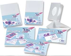 Briefkarte DL hoch 25ST weiß FOLIA 8762 doppelt 190g