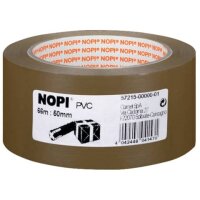 Nopi Verpackungsklebeband PVC - 50 mm x 66 m, braun