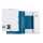 Gummizugmappe PP A4 weiß/blau, Stifthalterung - farbiger Gummizug,