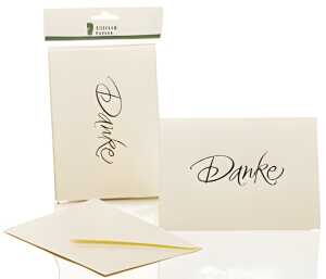 Briefkarte B6 HD 5/5 candle metallic RÖSSLER 1181956303 DANKE