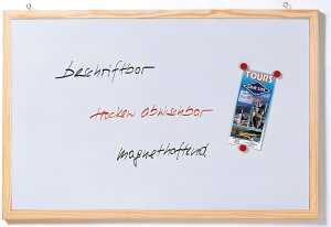 Franken Schreibtafel - 60 x 40 cm, magnetisch, weiß lackiert