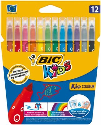 Bic Fasermaler KID COULEUR Medium 12-farbig sortiert Kartonetui 12St