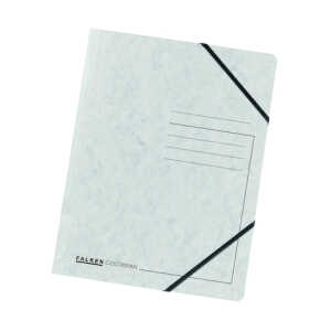 Falken Eckspanner Karton weiß mit Gummizug, für DIN A4