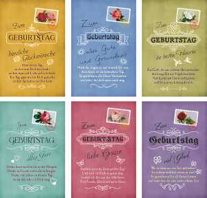 Glückwunschkarten 100er Geburtstag 6fach sortiert 4033683505759