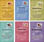 Glückwunschkarten 100er Geburtstag 6fach sortiert...