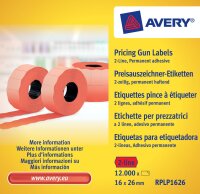 Zweckform Preisetiketten 26x16mm rot - 2-zeilig,...