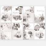 SKORPION Trauerkarten 100 Stück 8-fach sortiert