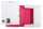 Idena Heftbox PP A4 weiß/pink Gummizug farbig