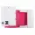 Idena Heftbox PP A4 weiß/pink Gummizug farbig