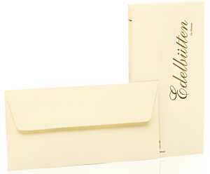 Briefumschlagspack DL m.f.,Ivory Gehämmert,20er